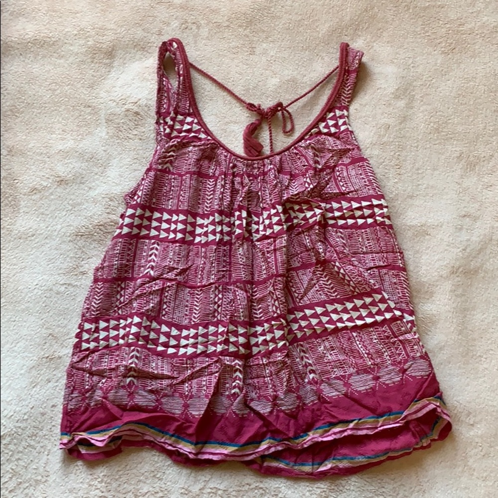 Lucky brand red pattern tank